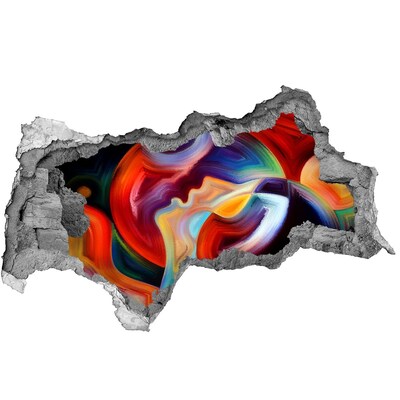 Wandbilder 3D Mauerdurchbruch Ein farbenprächtiger Tanz der Gefühle