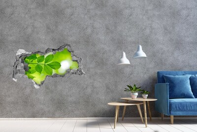 Wandbilder 3D Mauerdurchbruch Eine grüne Oase aus Beton