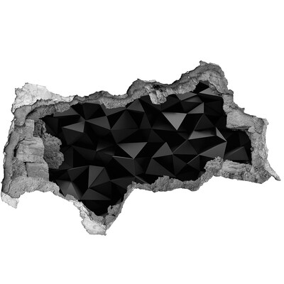 Wandtattoos Mauerdurchbruch Schwarzer, dreidimensionaler Schlitz