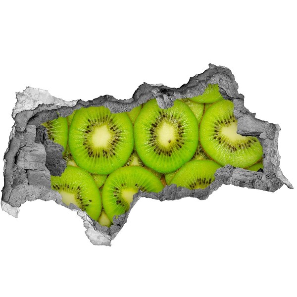 Wandtattoos Mauerdurchbruch Kiwi-Stücke in der Wand