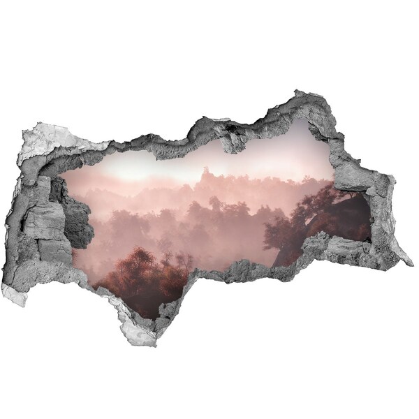 Wandtattoos Mauerdurchbruch Berglandschaft am Morgen