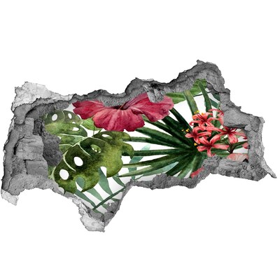 Wandtattoos Mauerdurchbruch Kleiner tropischer Garten