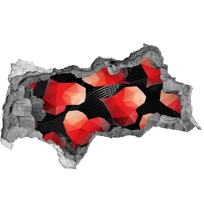 3D Wandtattoos Mauerdurchbruch Geometrie im Schrott