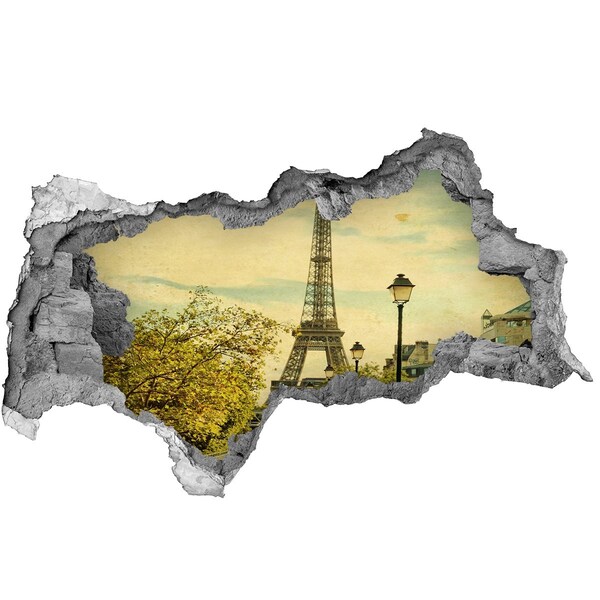 Wandbilder 3D Mauerdurchbruch Der Eiffelturm in Paris