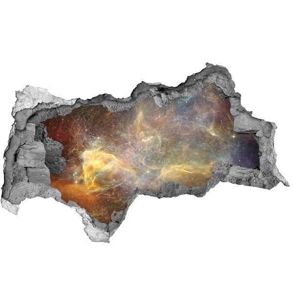 Mauerdurchbruch Aufkleber Weltraumloch in der Wand