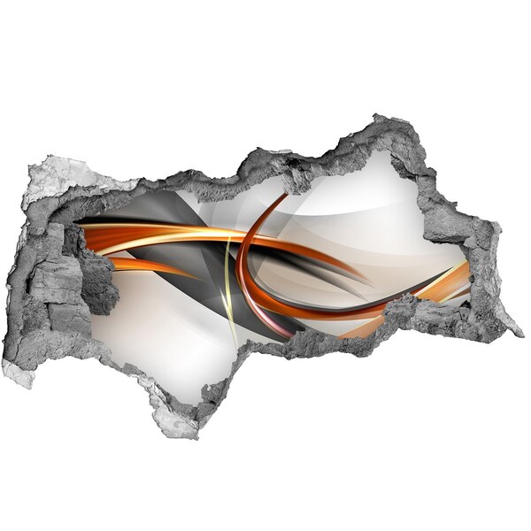 Wandbilder 3D Mauerdurchbruch Abstrakter Farbaustritt