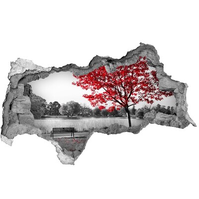 Mauerdurchbruch Aufkleber Herbst im Park