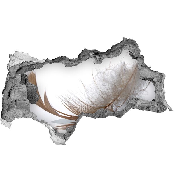 Mauerdurchbruch Aufkleber Zarte Federn im Wasser