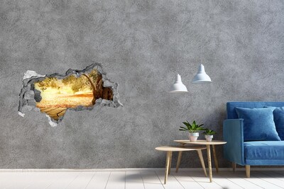 3D Wandtattoos Mauerdurchbruch Garten in der Sonne