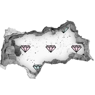 Wandbilder 3D Mauerdurchbruch Diamantwand