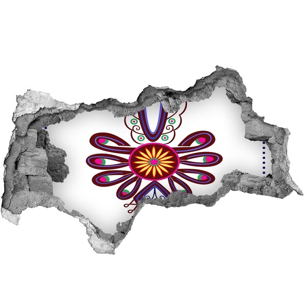 Wandtattoos Mauerdurchbruch Buntes ethnisches Muster