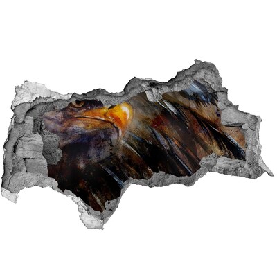 3D Wandtattoos Mauerdurchbruch Adler in einer zerstörten Mauer