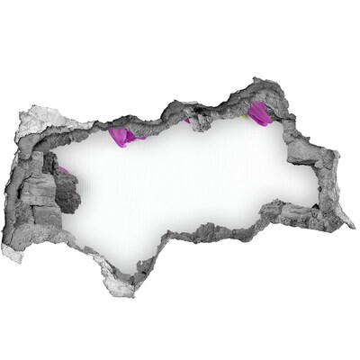 3D Wandtattoos Mauerdurchbruch Blumen sickern durch die Wand