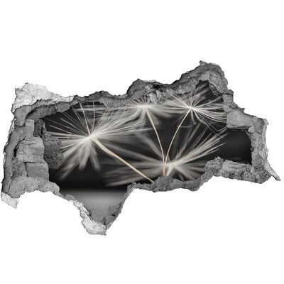 3D Wandtattoos Mauerdurchbruch Löwenzahnblüten im Beton