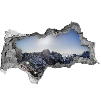 Wandtattoos Mauerdurchbruch Berglandschaft im Sonnenlicht