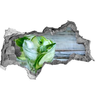 Mauerdurchbruch Aufkleber Ein erfrischender Cocktail mit Minze