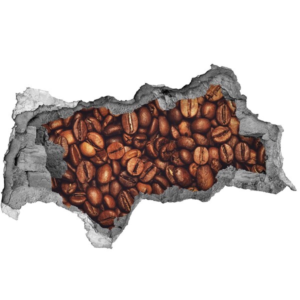 Mauerdurchbruch Aufkleber Kaffee im Beton