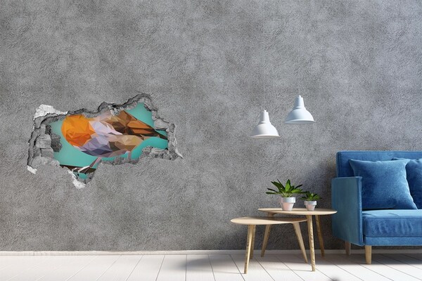 Wandtattoos Mauerdurchbruch Vogel in einem Loch in der Wand