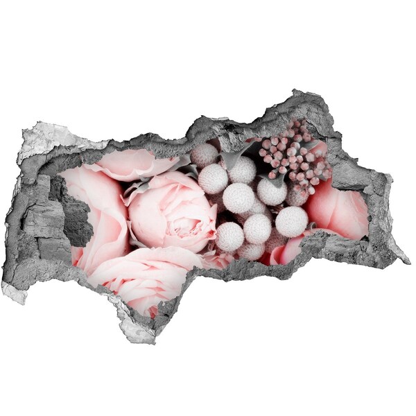 Mauerdurchbruch Aufkleber Ein Blumenparadies hinter der Mauer