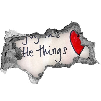 Wandtattoos Mauerdurchbruch Eine beschädigte Mauer mit einer Inschrift