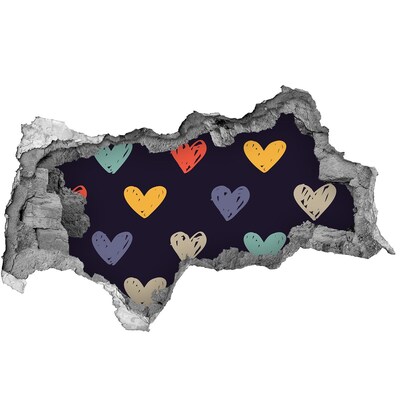 3D Wandtattoos Mauerdurchbruch Herz an der Wand