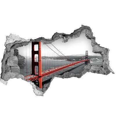 3D Wandtattoos Mauerdurchbruch Golden Gate Bridge in San Francisco
