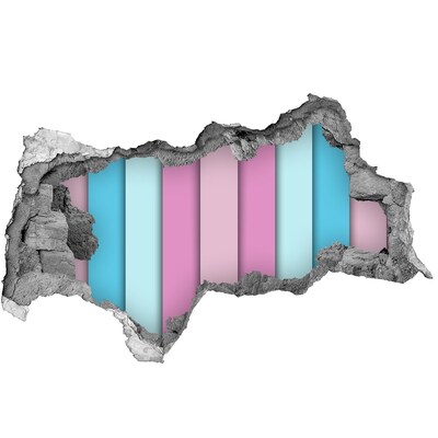 Wandtattoos Mauerdurchbruch Eine farbenfrohe Mauer in Trümmern