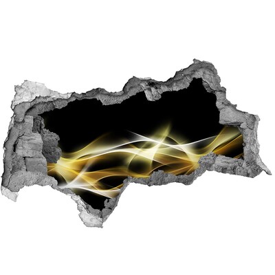 Wandbilder 3D Mauerdurchbruch Der goldene Riss in der Wand