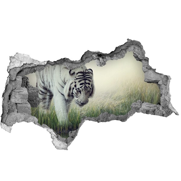 3D Wandtattoos Mauerdurchbruch Tiger in freier Wildbahn