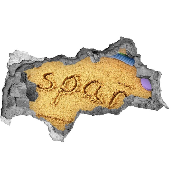 Mauerdurchbruch Aufkleber Strand mit Sand