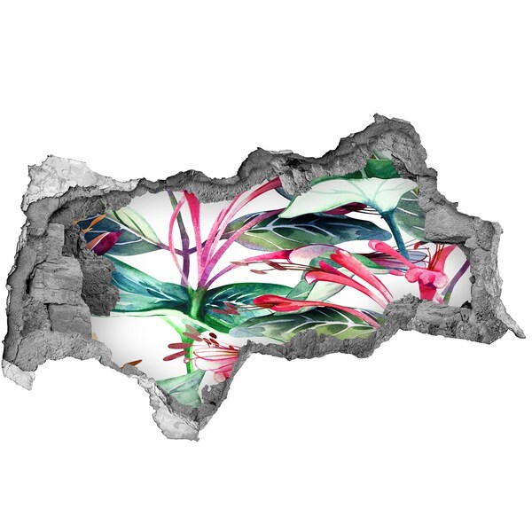 Mauerdurchbruch Aufkleber Blumengarten hinter der Mauer