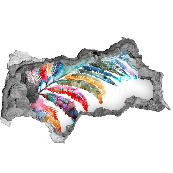 Wandbilder 3D Mauerdurchbruch Eine tropische Oase aus Beton