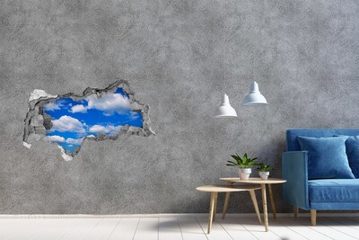 Wandtattoos Mauerdurchbruch Blauer Himmel mit Wolken