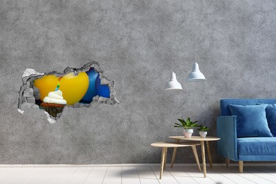 3D Wandtattoos Mauerdurchbruch Geburtstagsüberraschung