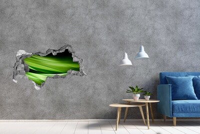 Mauerdurchbruch Aufkleber Grüne Landschaft hinter dem Loch