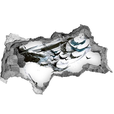 Mauerdurchbruch Aufkleber Moderne Abstraktion in einem Loch