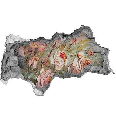 Wandtattoos Mauerdurchbruch Ein Blumengarten in einer verfallenen Mauer