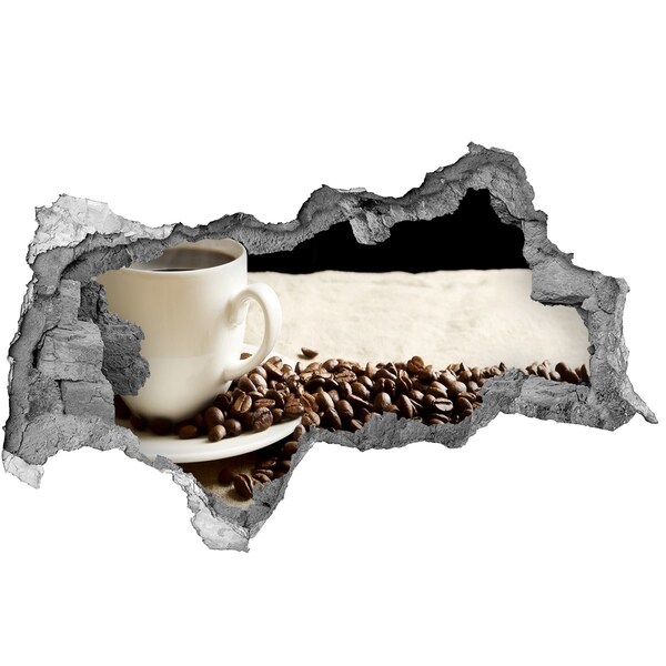 3D Wandtattoos Mauerdurchbruch Kaffee im Herzen der Mauer
