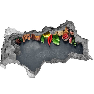 Wandbilder 3D Mauerdurchbruch Kulinarische Aromen von jenseits der Mauer