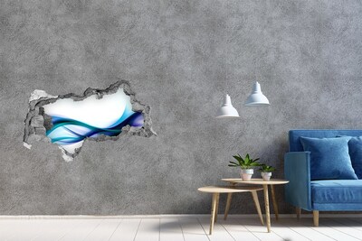 Wandbilder 3D Mauerdurchbruch Eine Welle in einem Betonloch