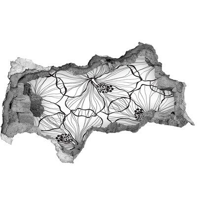 Wandtattoos Mauerdurchbruch Loch in der Wand Blumenmotiv