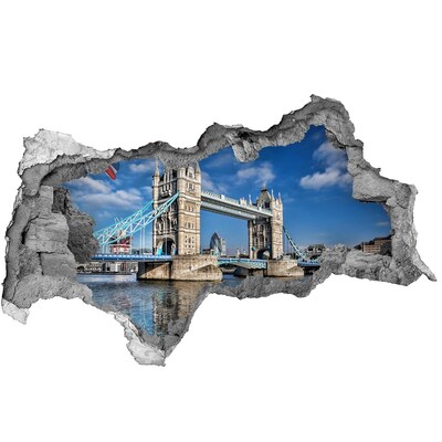 Wandbilder 3D Mauerdurchbruch Tower Bridge in London