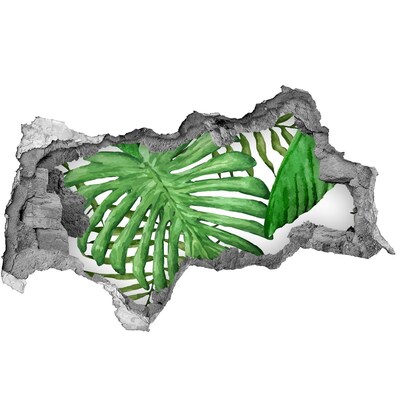 Wandtattoos Mauerdurchbruch Grüner Dschungel hinter der Mauer