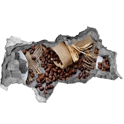 Wandbilder 3D Mauerdurchbruch Kaffee in einer verfallenen Mauer