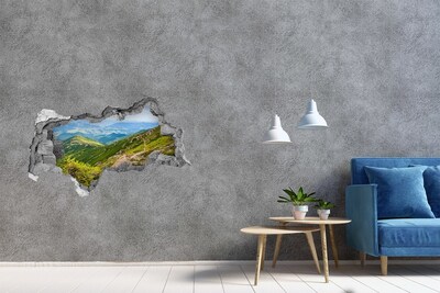 3D Wandtattoos Mauerdurchbruch Berglandschaft mit einem Weg