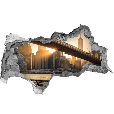 Wandtattoos Mauerdurchbruch Brücke im Sonnenuntergang