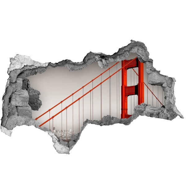 3D Wandtattoos Mauerdurchbruch Golden Gate Bridge in San Francisco