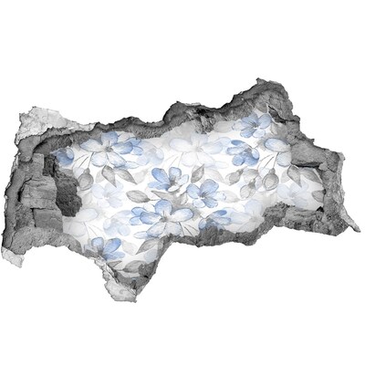 3D Wandtattoos Mauerdurchbruch Blumenmuster durch ein Loch in der Wand