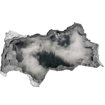 Mauerdurchbruch Aufkleber Grünes Tal in den Wolken