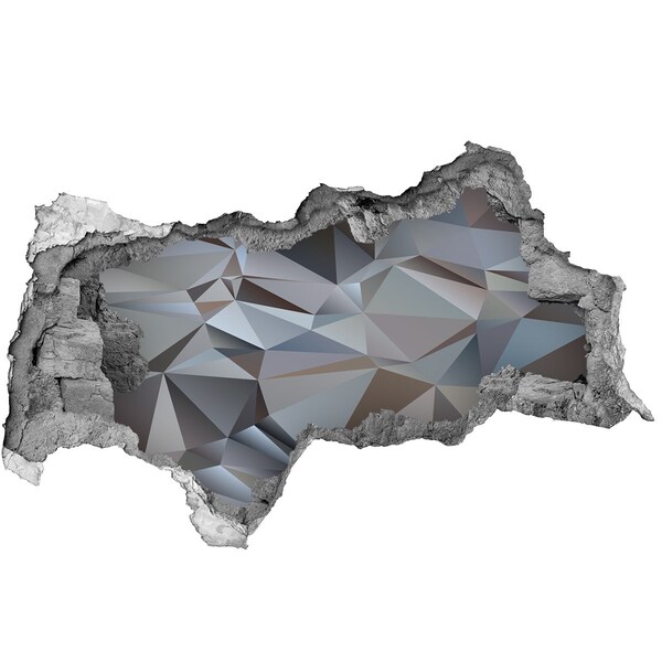 Wandtattoos Mauerdurchbruch Steinloch mit geometrischen Formen